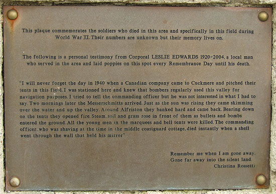 Memorial at Cuckmere Haven