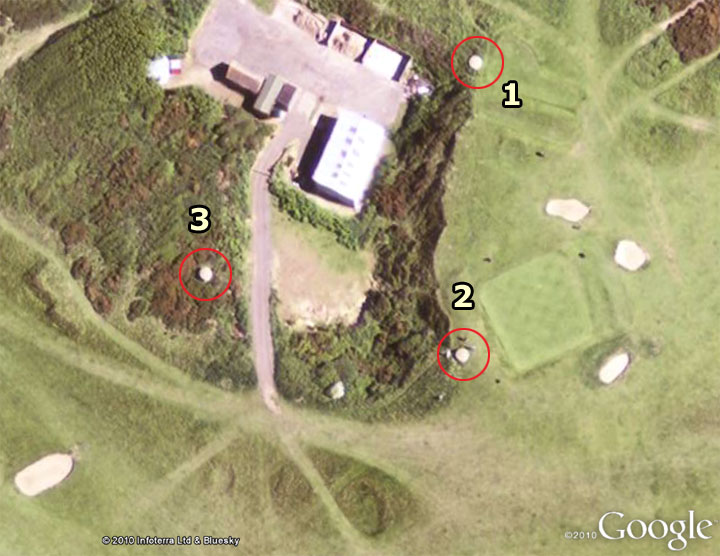 Bunkers on a golf course