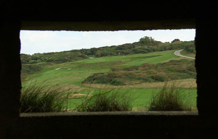 Bunkers on a golf course